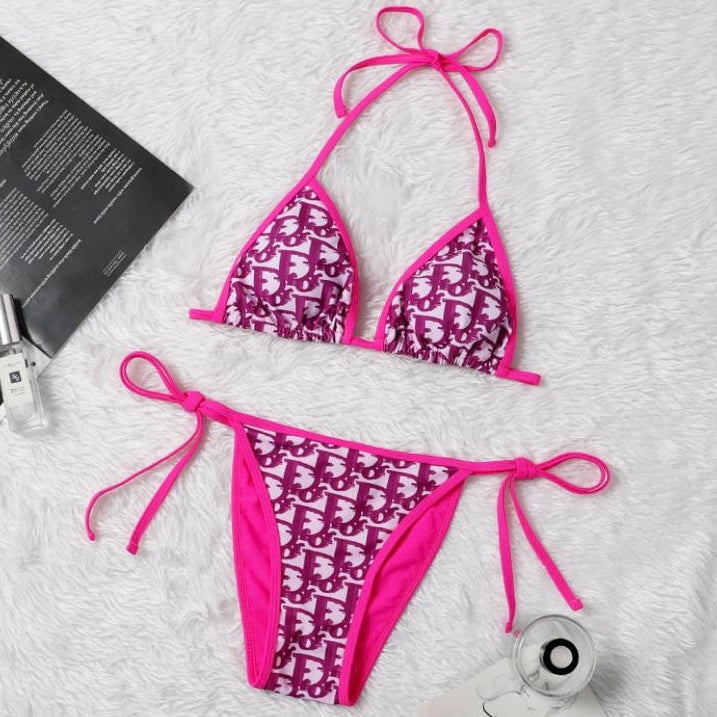 Hot Pink Print Bikini