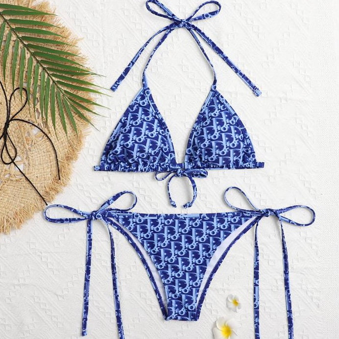 Navy Print Bikini